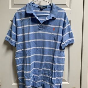 Men’s Short Sleeve Striped Polo